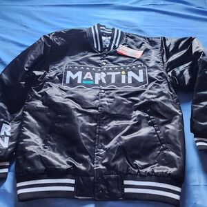 HEADWEAR CLASSICS MEN'S MARTIN LAWRENCE SATIN JACKET BLACK SIZE XLARGE NEW!!!!